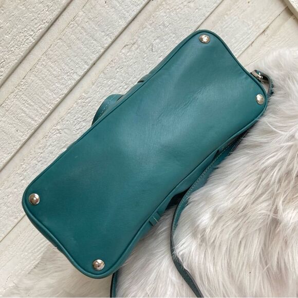 COACH Teal Blue Green Peyton Dome Satchel Tote Shoulder Bag 25671 - Picture 7 of 13